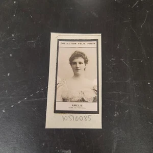 Tarjeta Publicitaria Reina Portugal Colección Amelie Felix Potin - Imagen 1 de 2