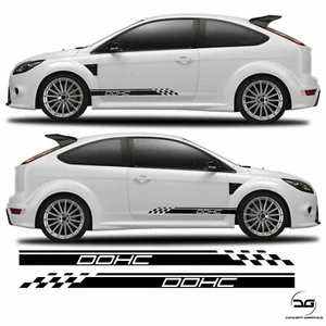 DOHC Racing Side Stripe Fits Ford Focus Mk2 2.5 Vinyl Decal Sticker Graphics - Picture 1 of 3