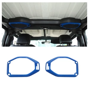2x Top Roof Speaker Box Decor Cover Trim Ring For 2018+ Jeep Wrangler JL JT Blue - Picture 1 of 7