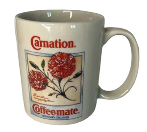 CARNATION Coffee Mate Coffee Cup 1993 Collector's Series Botanical Mug Vintage - Picture 1 of 4