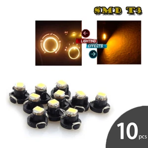 10x Yellow T3 Neo Wedge LED Dash A/C Climate Control HVAC Lights Lamp 12V - Picture 1 of 8