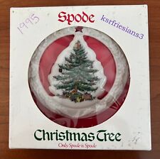 1995 SPODE Christmas Tree Ornament Tree Cut Out Of Circle W/ Original Box