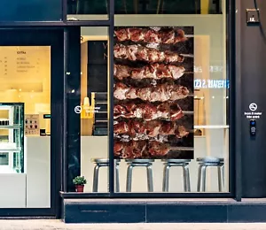 3D Parrilla Kebab Shop BARBACOA G292 Pegatinas de ventana Vinilo Pared Mural Calcomanías Coco - Imagen 1 de 11