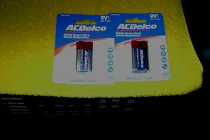 9 VOLT Batteries Super Heavy Duty ACDelco 9V NEW 2 SINGLE PACKS JUNE 2027 - Picture 1 of 4