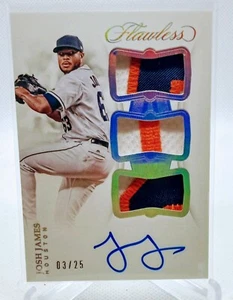 JOSH JAMES 23/25 Auto Multi Patch RC 2019 Panini Flawless ASTROS - Picture 1 of 2