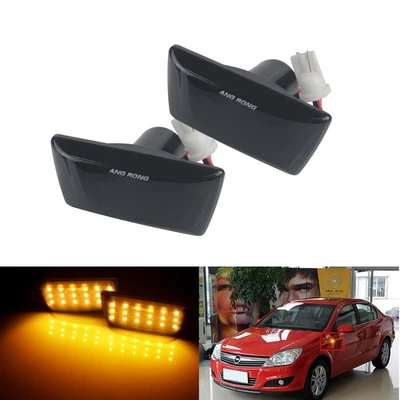 1 Paar schwarz LED Seitenblinker repeater Blinker für Opel Adam,Astra H,Meriva B - Bild 1 von 4