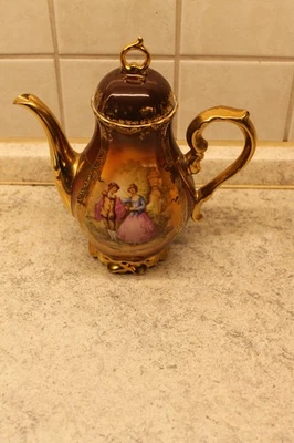 alte Rudolf Wächter RW Bavaria  Porzellan Kaffee - Moccakanne Karlsbader Dekor - Bild 1 von 4