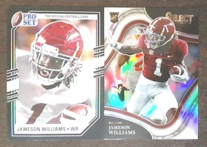 Jameson Williams RC Lot (2) - 2022 Pro Set Silver, Select DP Prizm Lions. A1A - Bild 1 von 4