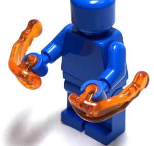 Lego - Minifigure Utensil - Lot of 2 - Hand-Held Energy Effect, Trans Orange - Picture 1 of 2