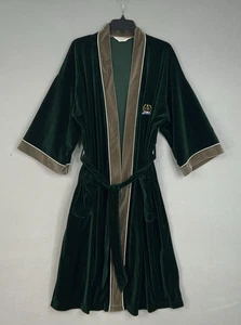 Bata vintage Christian Dior para hombre talla única terciopelo verde Monsieur Crest salón - Imagen 1 de 10
