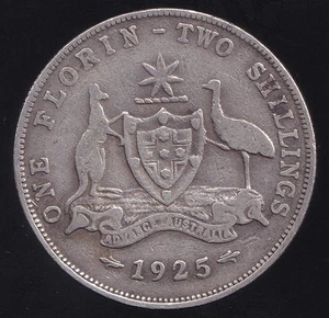 Australia 1925 Un Florín 2/- Jorge V - En muy buen estado - Imagen 1 de 3