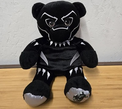 Build-A-Bear Workshop Marvel Black Panther Plush Bear Stuffed Toy Avengers Hero - Image 1 of 4