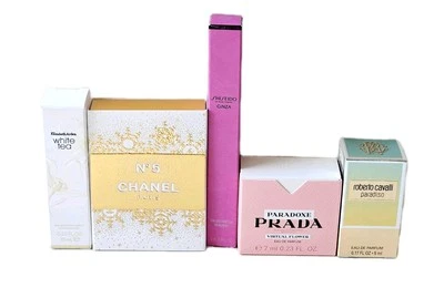 5 Parfum Miniaturen Cavalli Chanel Prada Paradoxe Shiseido Elisabeth Arden