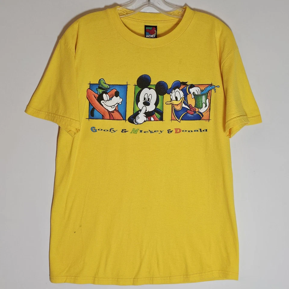 Camisa De Colección Disney Mickey Unlimited Para Hombres Gráfico Mediano Goofy Donald Años 90 Foto 1 de 4
