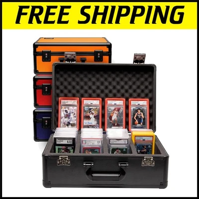 Compact Graded Card Storage Case with TSA Lock - Holds 160 Cards, Zipper Closure - Image 1 of 4