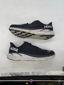 Hoka Clifton 8 Shoes Mens 12 2E Black Outdoor Workout Gym Athleticwear Comfort - Picture 1 of 8