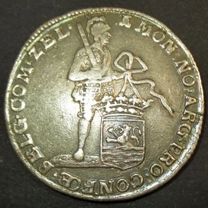 1762 DUTCH COLONIAL Quarter SILVER LEG DOLLAR Zeeland Certificate of Authenticit - Picture 1 of 4