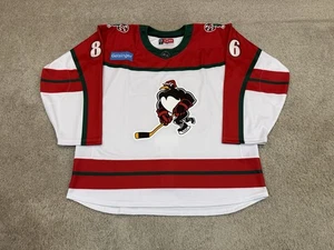 Maglia di Natale Wilkes Barre Scranton WBS Penguins AHL gioco emesso retro 58 - Foto 1 di 11