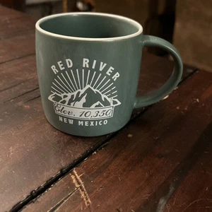 Red River New Mexico  Mountain Elev. 10,350 Coffee Cup Mug Green holds 15 oz - Picture 1 of 6