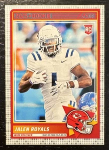 2025 Score Football Jalen Royals Rookie Scorecard Variation SP Chiefs 💎💎💎 - Picture 1 of 2
