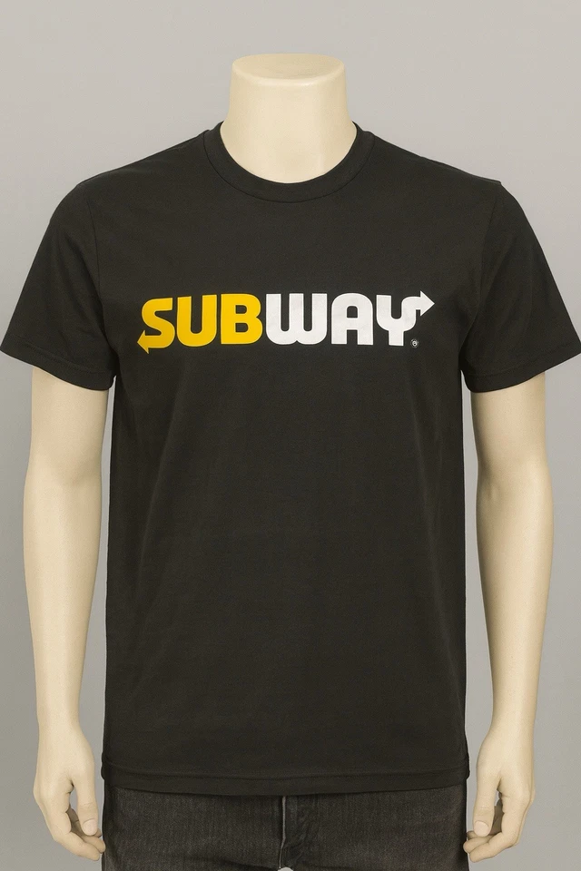 Camiseta negra de manga corta Subway Foto 1 de 1