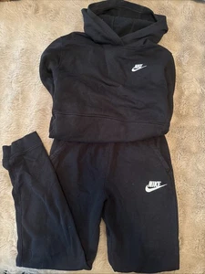 Nike Boys Youth Jogger Set Sweat Pants And Hoodie Black - Picture 1 of 4