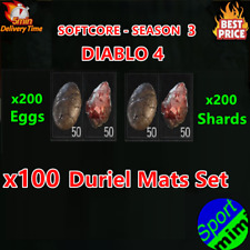 Diablo 4 DURIEL Mats 100 Set 🔥D4 Season 3 Materials 🔥 S3 Shard Egg PC PS5 XBOX