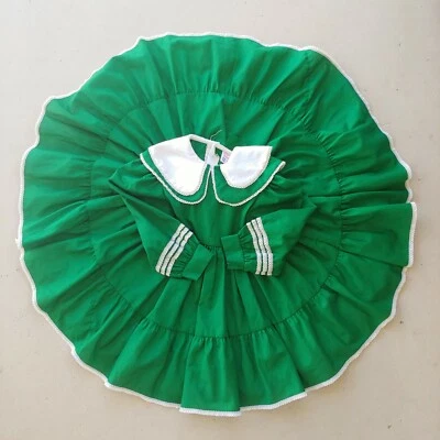 Vestido De Colección Martha's Miniatures We're Fussy Verde Círculo Completo Manga Larga Niñas 5 Foto 1 de 4