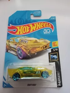 new sealed DRIFT ROD hw x-raycers HOT WHEELS toy car TRACK STARS transparent - Picture 1 of 4