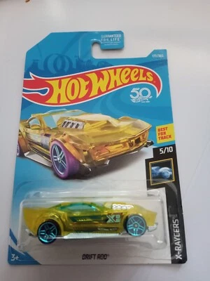 new sealed DRIFT ROD hw x-raycers HOT WHEELS toy car TRACK STARS transparent - Image 1 of 4