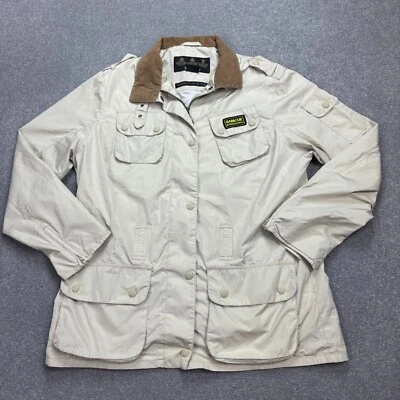 Barbour Jacket Womens Large Brown Hunting Country Lightweight Field Coat Lady - Image 1 of 4
