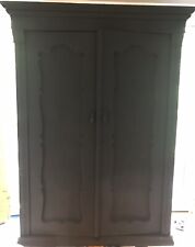 Large antique kitchen larder pantry cupboard grey 