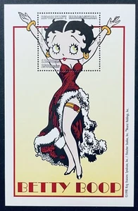 MADAGASKAR BETTY BOOP BRIEFMARKEN S/S 1999 POSTFRISCH BETTY TRÄGT EINEN STRUMPFGÜRTEL CARTOON - Bild 1 von 1