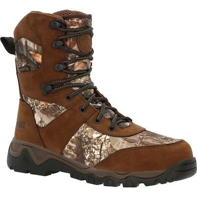 NEW Rocky Mens Realtree Edge 800G Red Mountain Hunting Boots Size 9.5 WIDE - Image 1 of 4