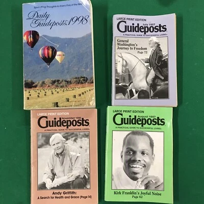 (3) Guideposts Large Print Magazines Rare 1997 Kirk Franklin & 1998 Daily Book - Image 1 of 4