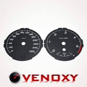 BMW E81 E82 E87 4800 RPM 260 KM/H Aftermarket Black Gauge Faces - Foto 1 di 3