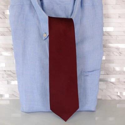 Vestido Traje Cuello Corbata Para Hombres Borgoña Sarga Sólida Tejido Boda Novio Formal SUNLIT Foto 1 de 4