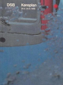 Dänemark Eisenbahnfahrplan 1988 - Koreplan National Fahrplanbuch - GROSSES BUCH - Bild 1 von 1