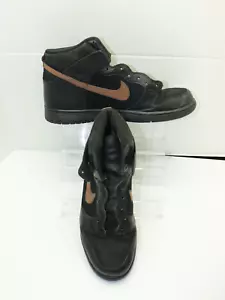 Nike Dunk 309432 021 High Top Black Sneakers Sz 12 no Shoe Strings Pair to Wear - Picture 1 of 17