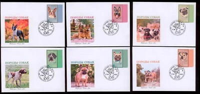 Transnistria 2023 perros razas perros 6 FDC imperforados Foto 1 de 4