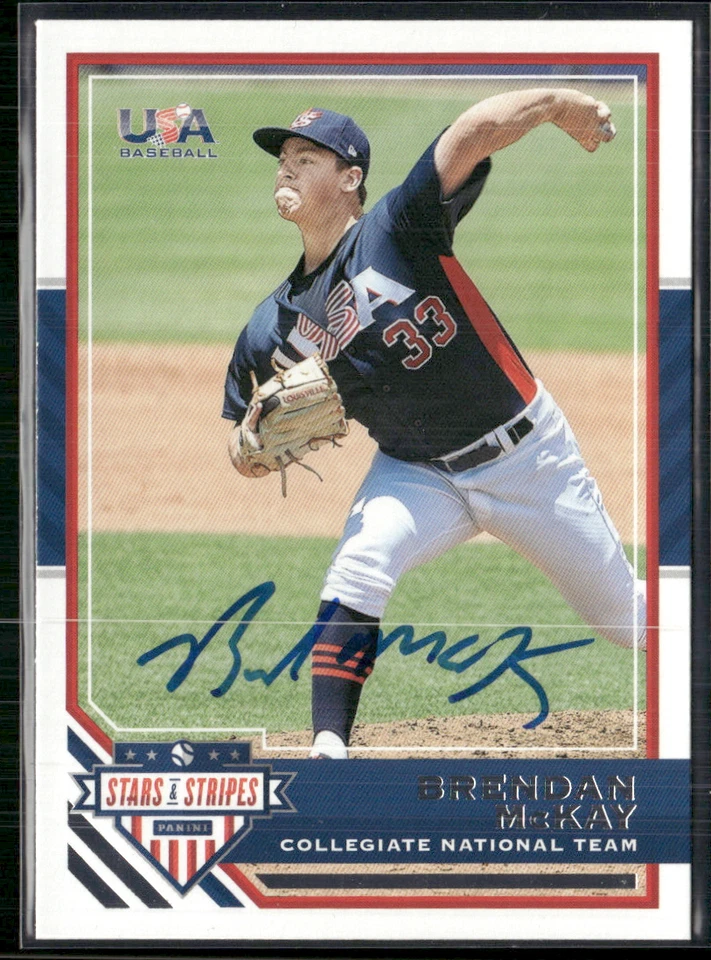 Brendan McKay Signed 2017 Panini USA Baseball IP Auto #18 - Image 1 of 1