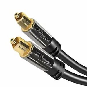 10 feet Optical Digital Audio Cable (TOSLINK Cord, Fiber Optic, Male to Male)