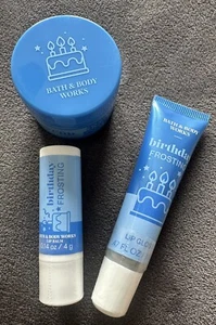 Bath & Body Works Birthday Frosting Lip Balm, Lip Scrub, Lip Gloss - Picture 1 of 4