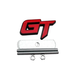 Parrilla de metal negra y roja logotipo GT montaje rejilla delantera SUV insignia coche deportivo - Imagen 1 de 6