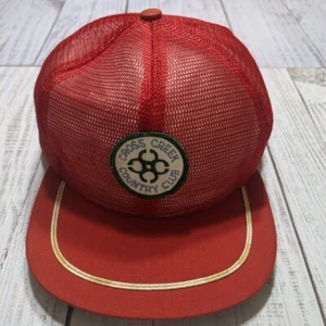 Stained Cross Creek Country Club Patch FULL MESH Strapback Trucker Hat Cap - Picture 1 of 16