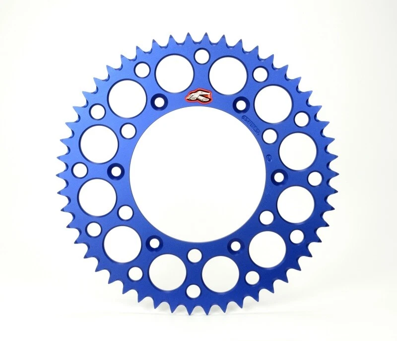 Renthal For 2023 Yamaha WR 250F-450F / 01-07 WR250 Rear Grooved Sprocket - Blue - Image 1 of 1