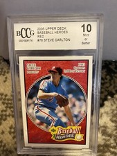 2005 upper deck heroes Red Steve Carlton #78 graded 10