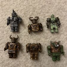 Mixed Lot of 6 Mega Bloks Fire & Ice Dragons Toy Mini Figures Knights Orcs