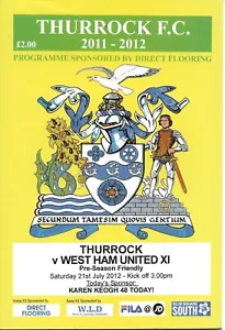 THURROCK V WEST HAM UNITED ~ PRE SEASON FRIENDLY ~ 21. JULI 2012 - Bild 1 von 1