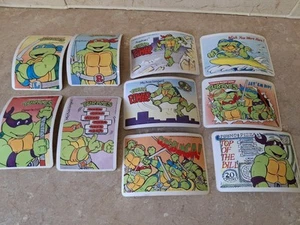 Teenage Mutant Hero Ninja Turtles 10 Vinyl Plastic Vintage Stickers 40 Years Old - Picture 1 of 11